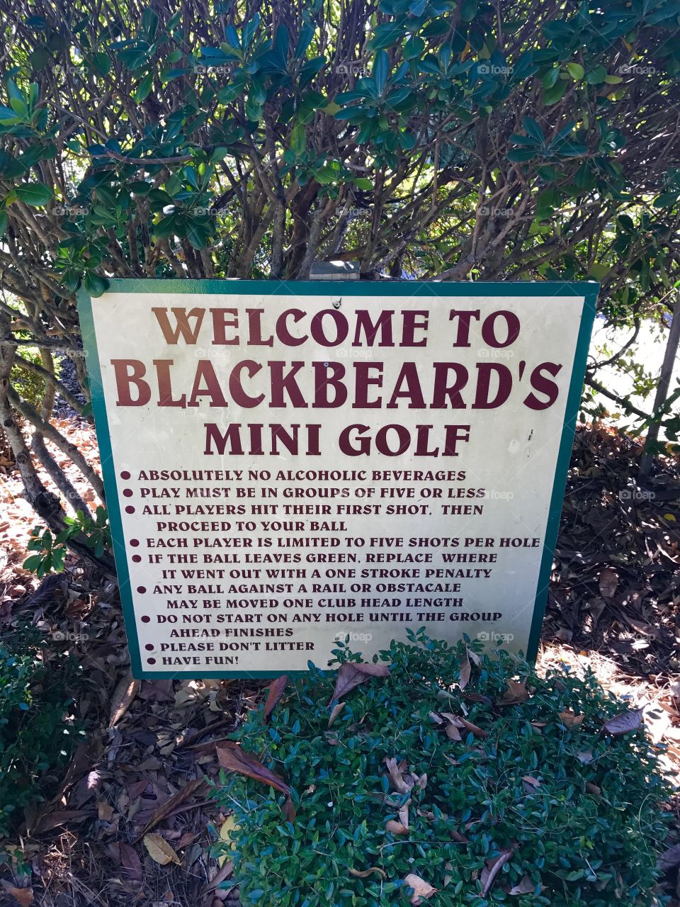 Signage Blackbeard Mini Golf