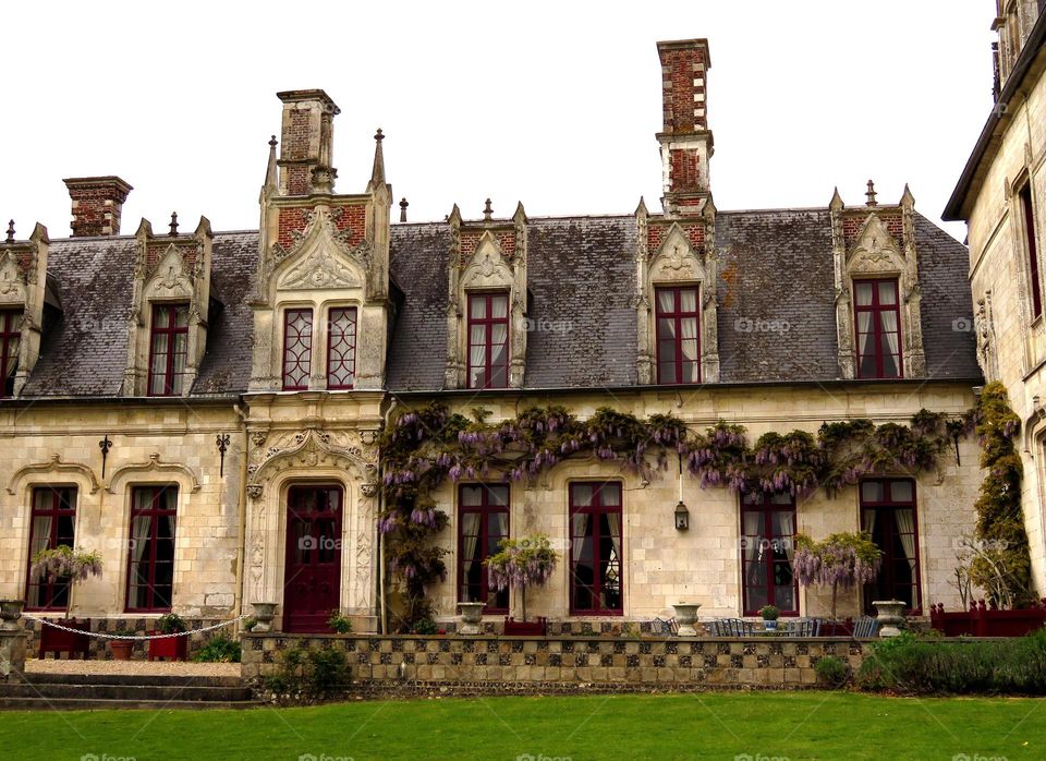 back of the castle . Visit of the castle of Régniere Ecluse North of France 