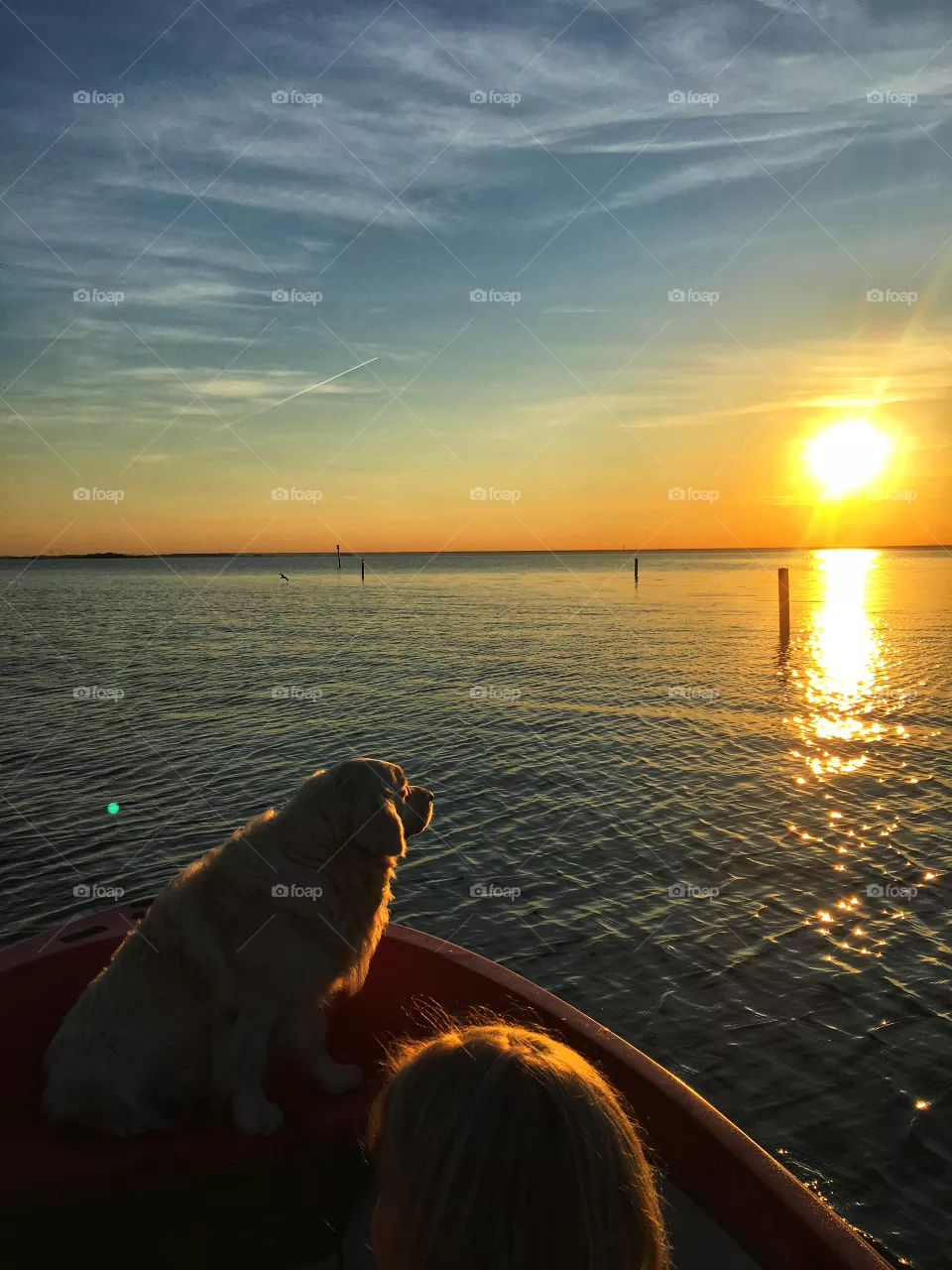 Sunset lake Vänern