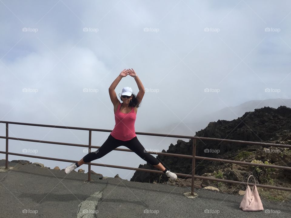 Happy on the top of volcano 🌋