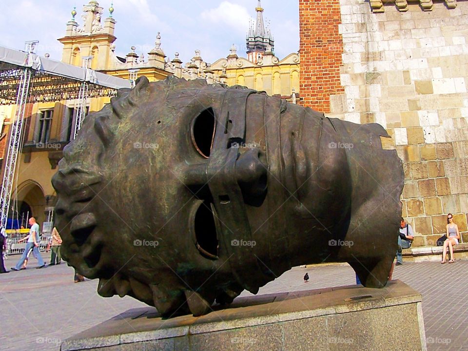 When visiting Kraków, Poland, with my American college and university students on a study abroad, we visited the Eros Bendato bronze sculpture by Polish artist Igor Mitoraj as part of our studies in the humanities. 