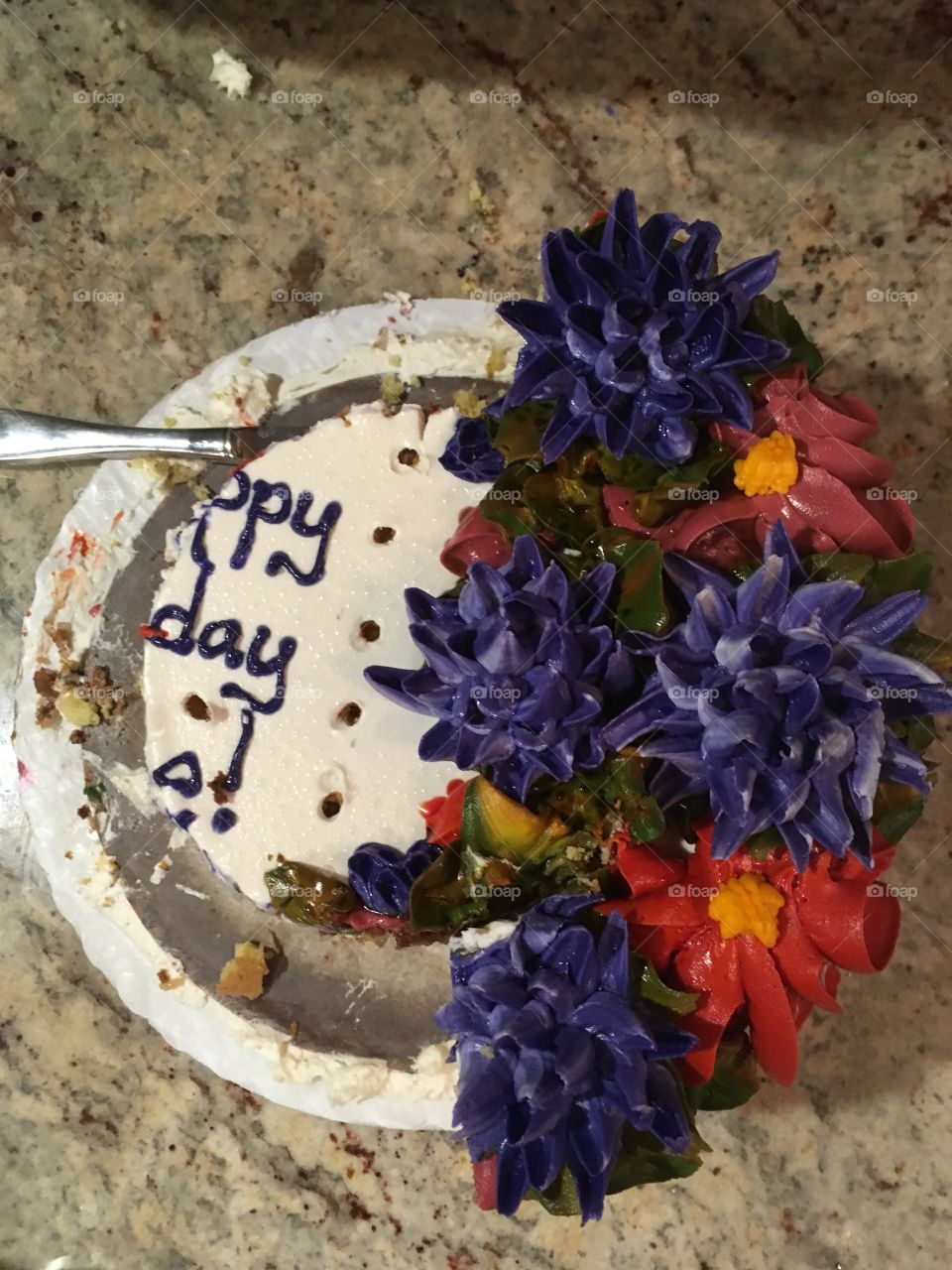 Birthday cake ....after