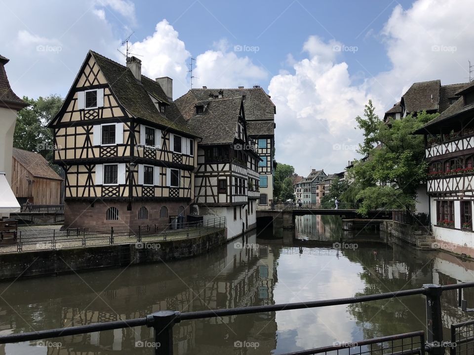 A quiet corner in Strasbourg, France.