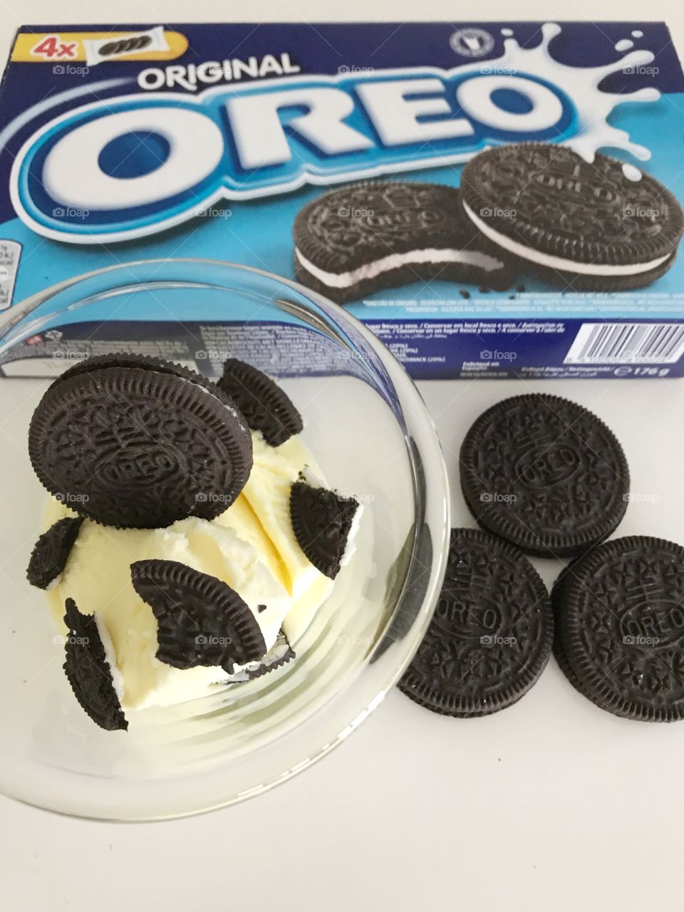 Oreo with ice cream 