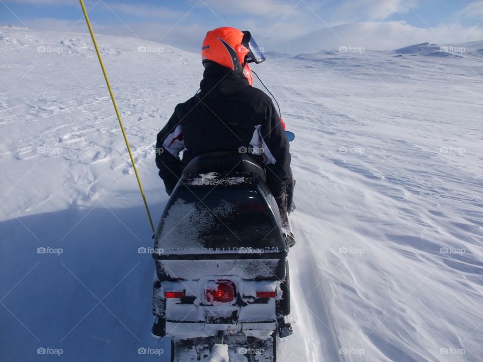 Snow scooter ride