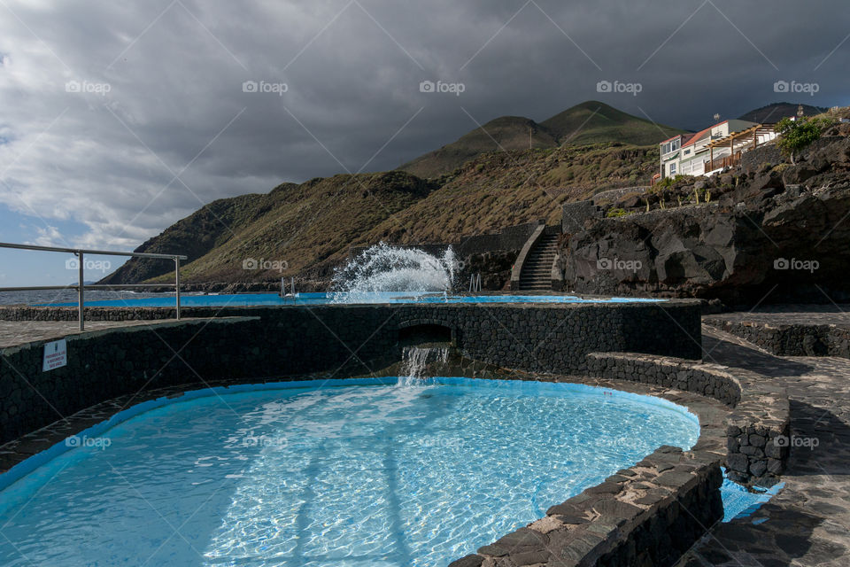 Swimming pool on Canary Islands, Spain 