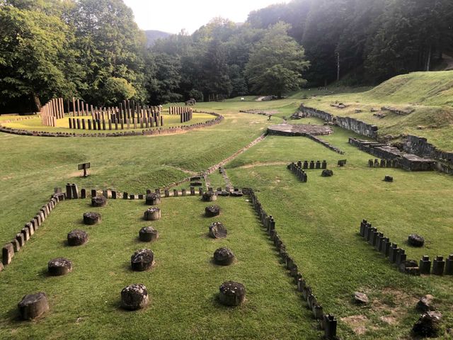 Sarmizegetusa Regia. Dacian capital. Romania. Mystery. Ruins. Magical fortress and template. Orastie mountains.