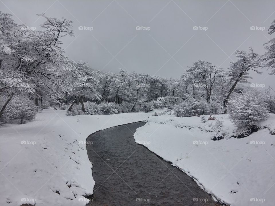 winter river