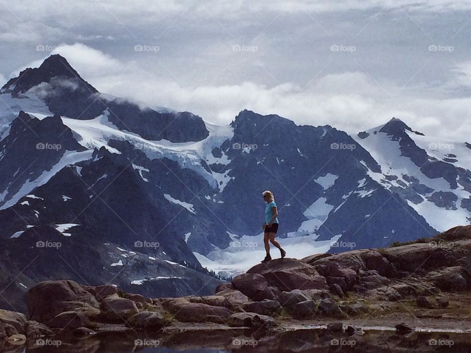 Hiking atop Mount Baker's stunning terrain on a Summer's Day in August. This is an absolutely gorgeous mountain located in the Pacific Northwest in Washington State.