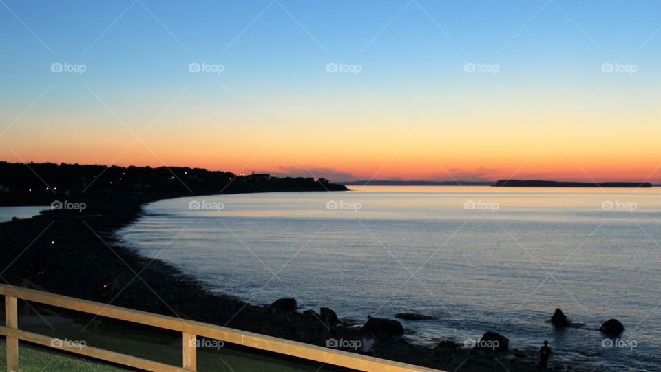 Sunset view from the beach 