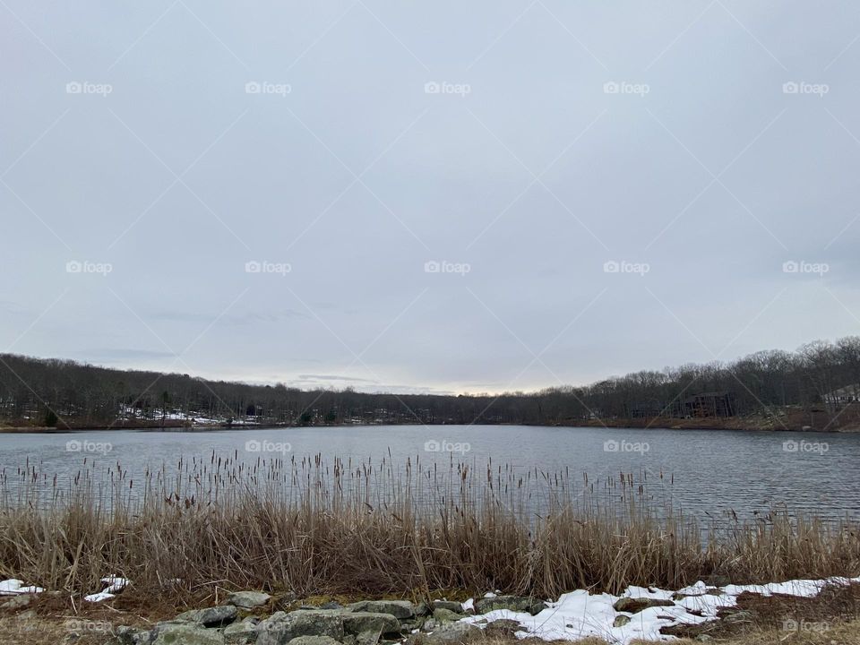 Dreary Lake on a cloudy day