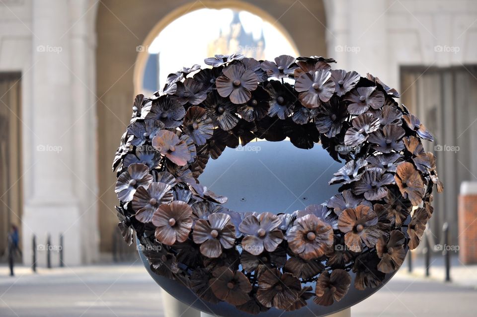 Poppy wreath at the Meningate, Ypres