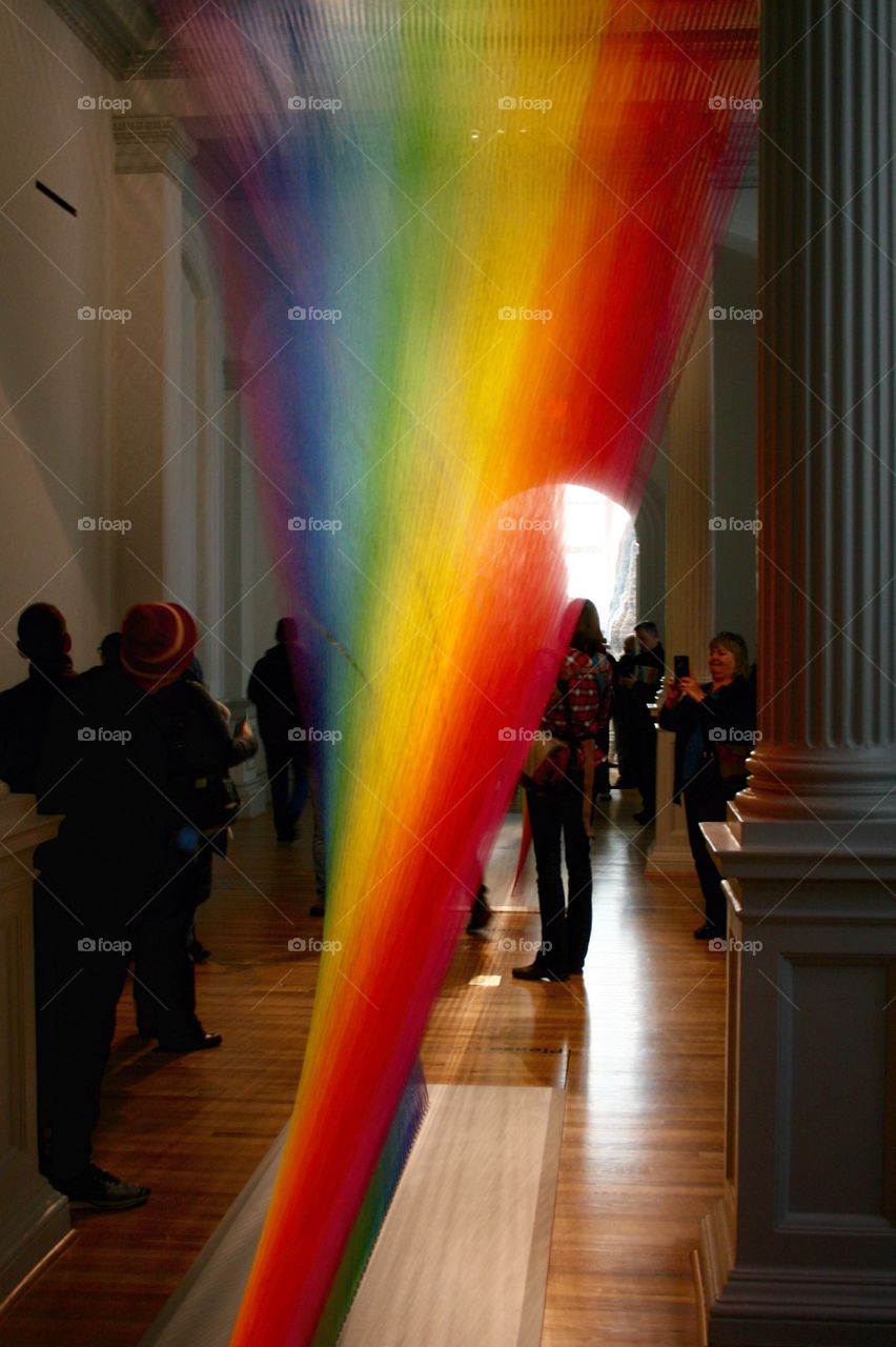 Rainbow exhibit at an art museum in D.C.