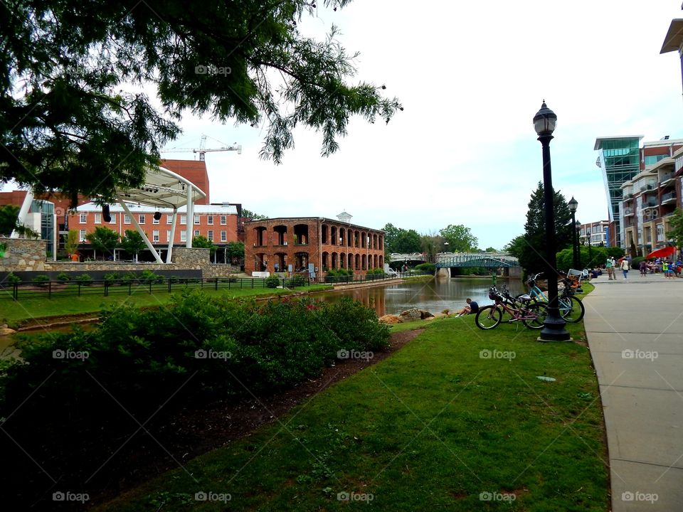 The Reedy river in Greenville South Carolina