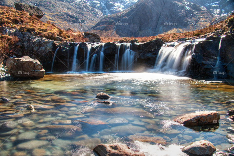 Waterfalls at the fairy pools