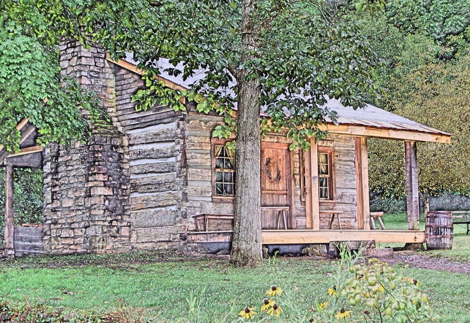 old cabin painted sketch by brockwillis