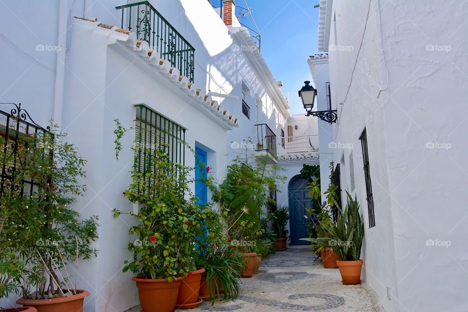 A lovely neighborhood in the charming village of Frigiliana in Spain 