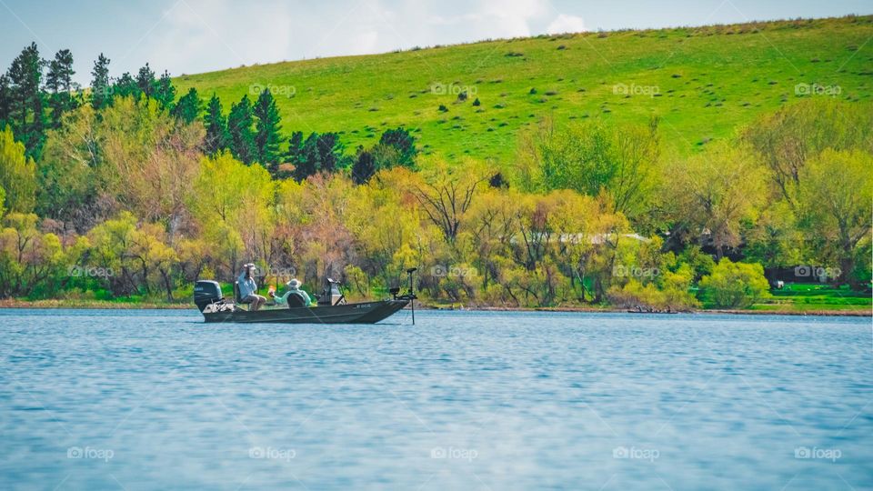 People going fishing during the colorful day