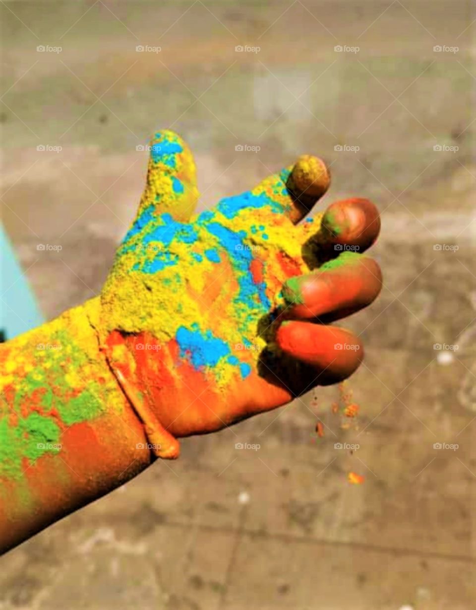 first Holi of a kid 🙂