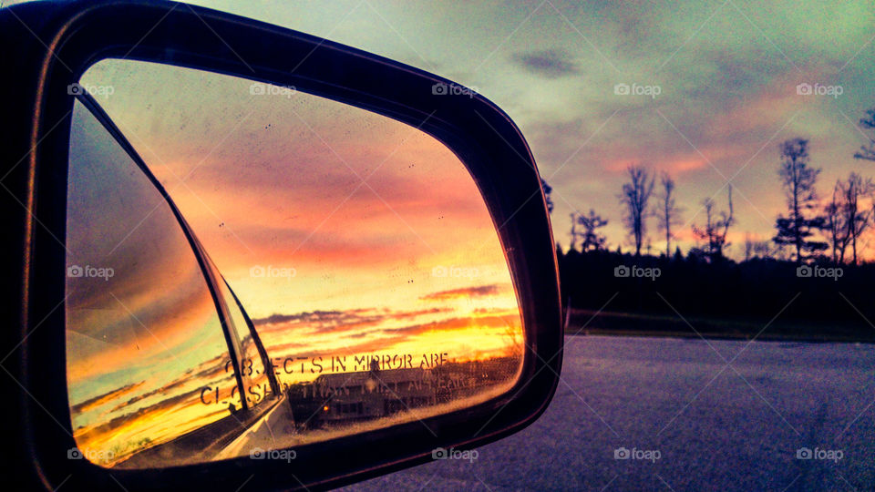 Car Window Sunset