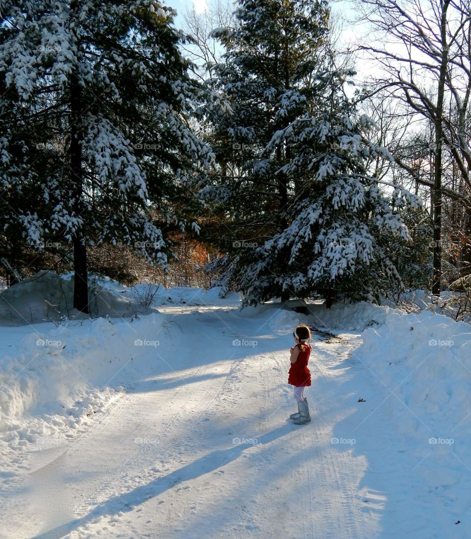Zoey Elizabeth experiencing New England Winter.