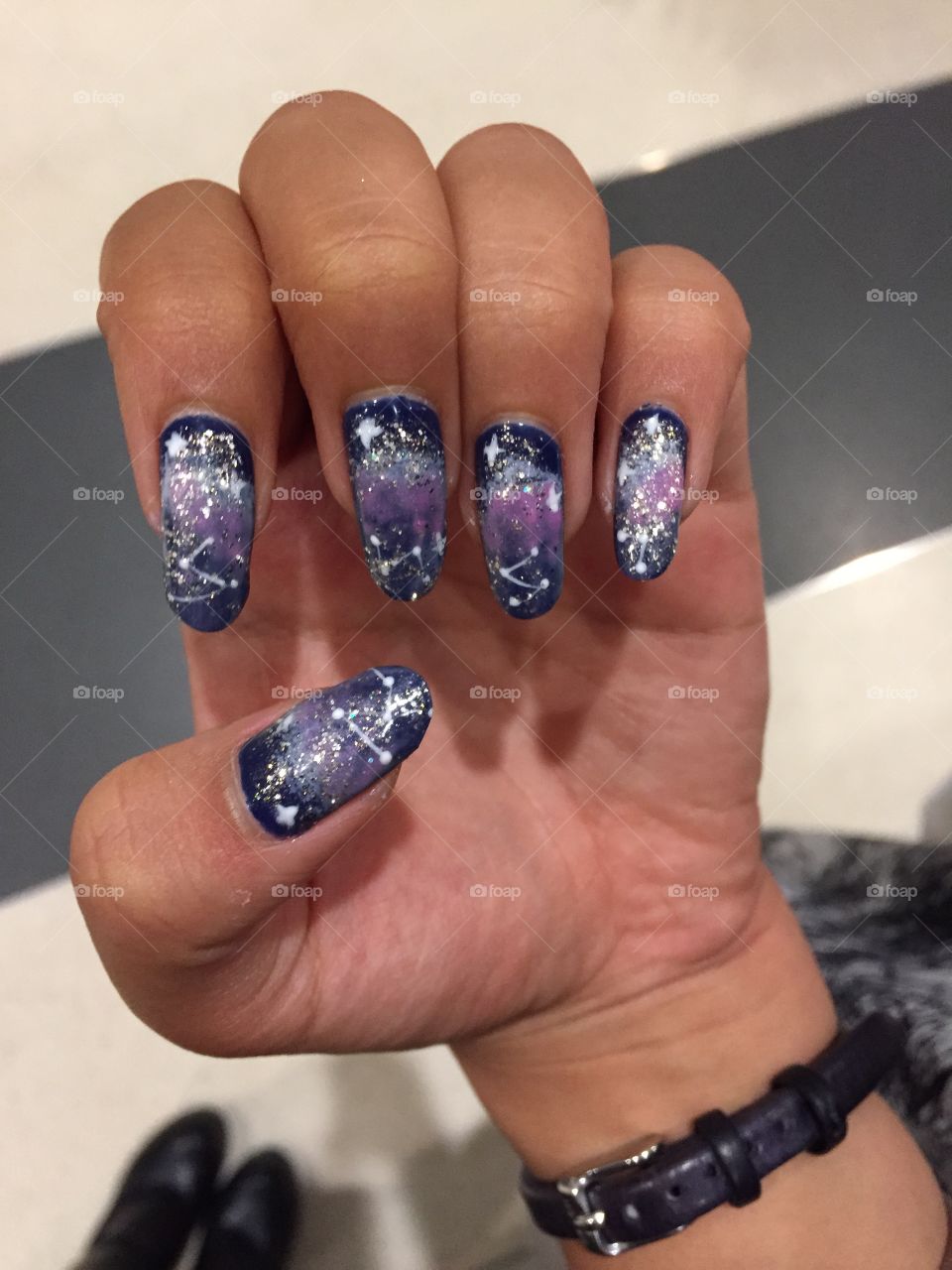 Galaxy splash nails 