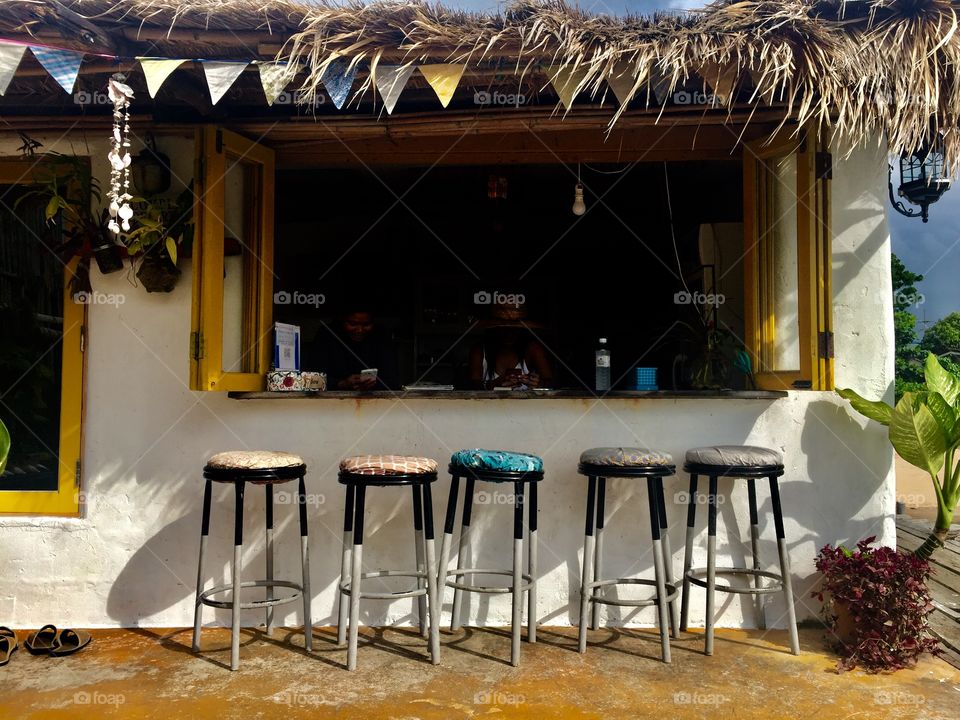Bar in summer beach