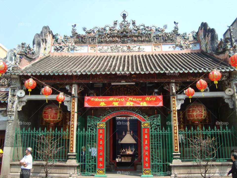 Chinese Temple. The Pagoda of the Lady Thien Hau - in District 5 of Ho Chi Minh City, Vietnam