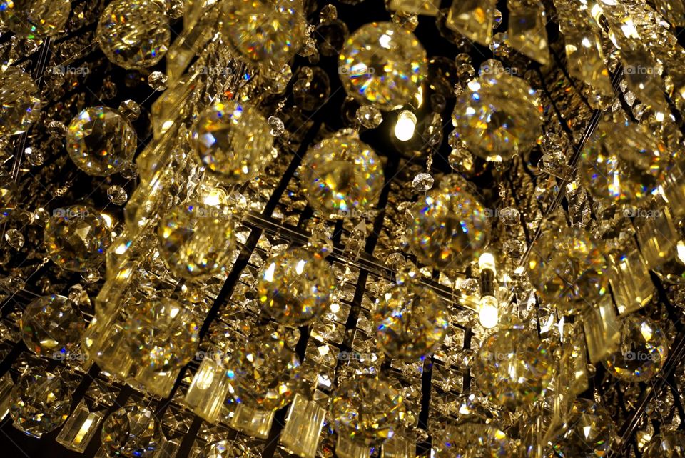 Golden Colorful Chandelier 
