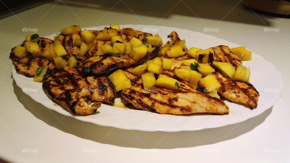 tandoori chicken with mango