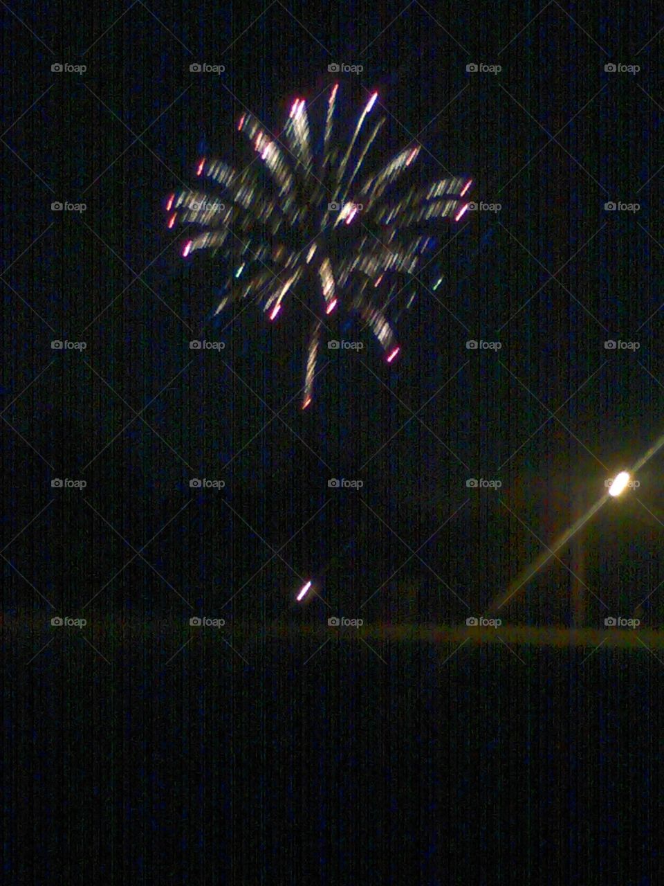 fireworks. me n my son watched as people set fireworks off