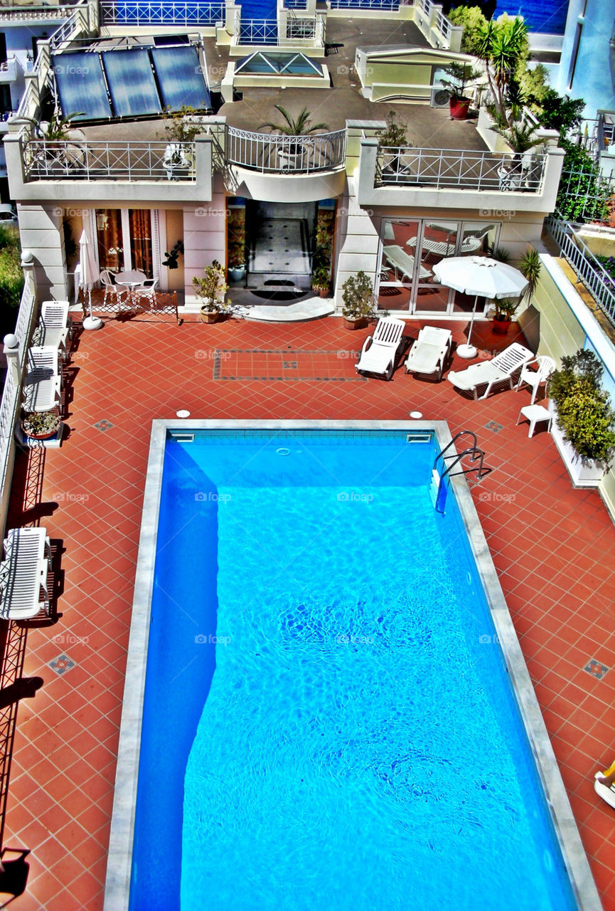 Hotel pool in Crete Agios nikolaos