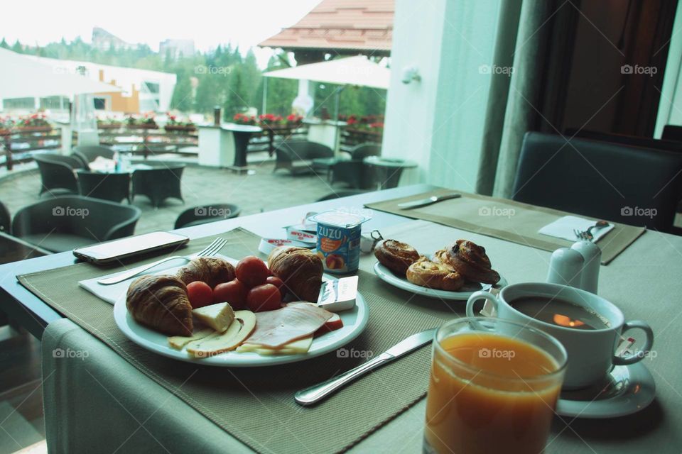 Delish breakfast with nice view