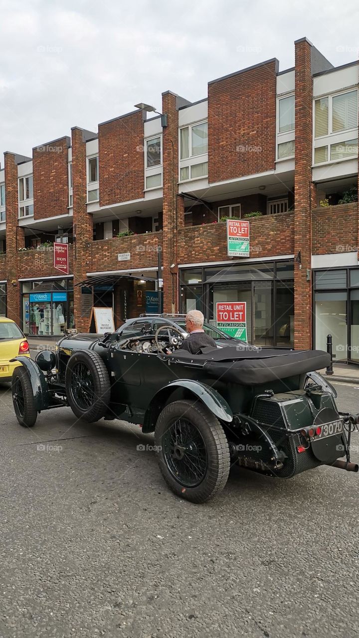 Car with soul. Retro car. Street photo.