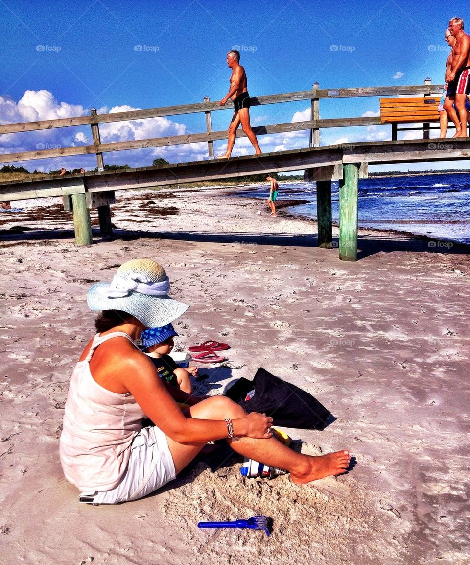 Enjoying the beach