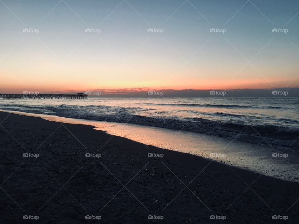 Sunset over the ocean