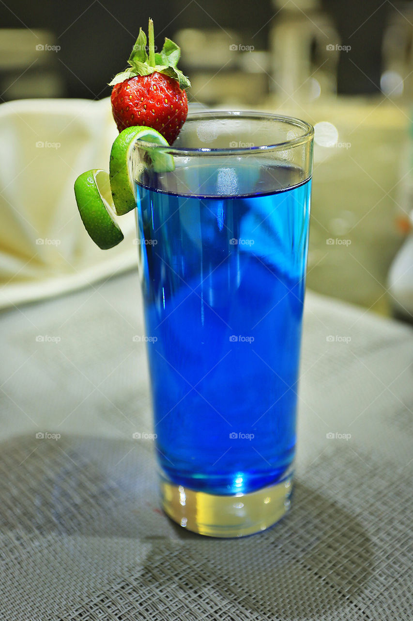 Blue strawberry punch