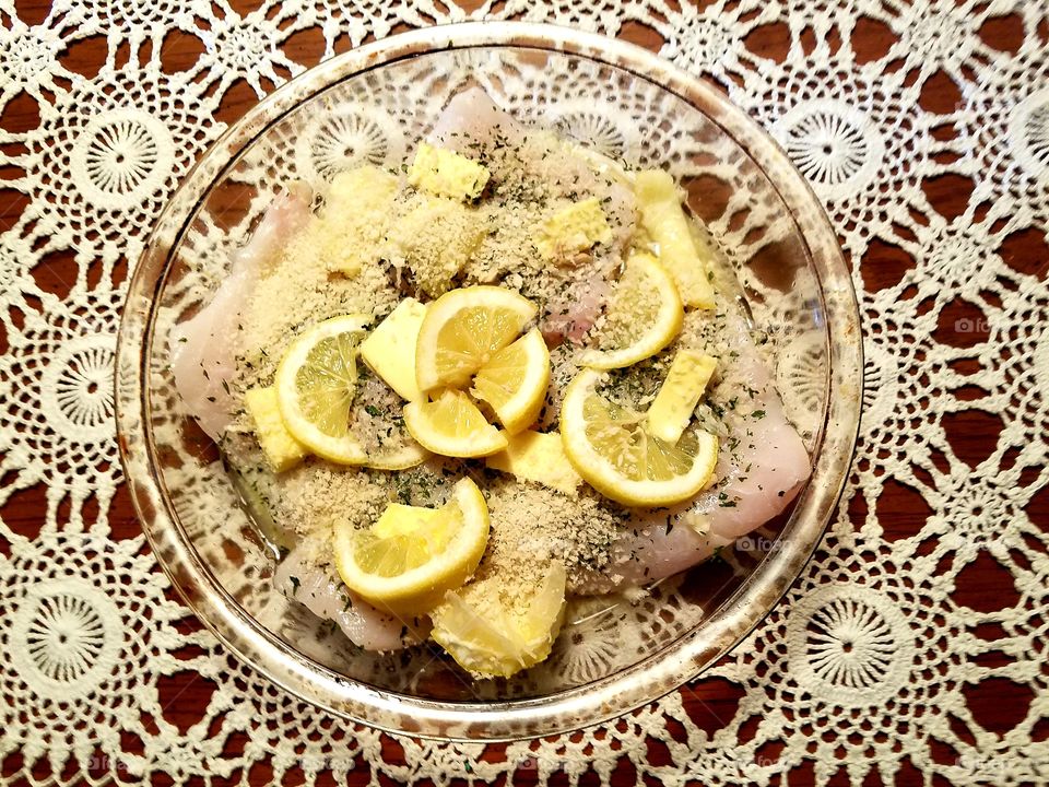 Uncooked Chicken Francaise