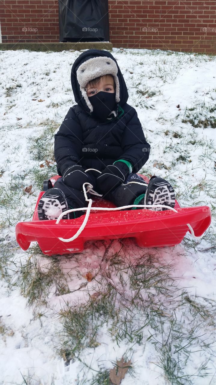 Child sledding