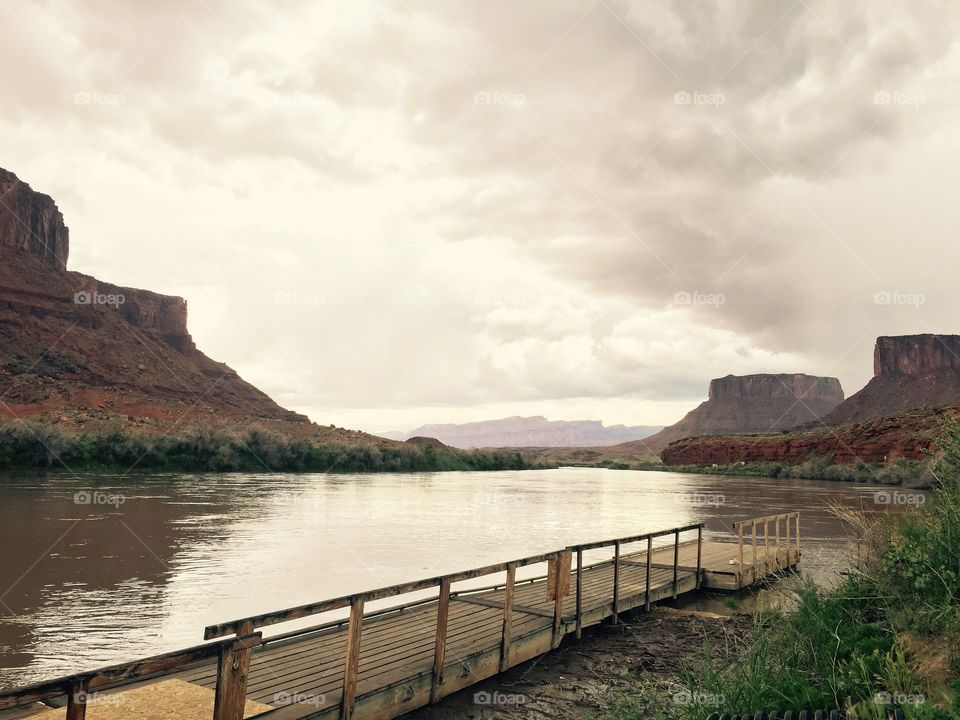Cloudy day. It poured in Moab but great for pictures 