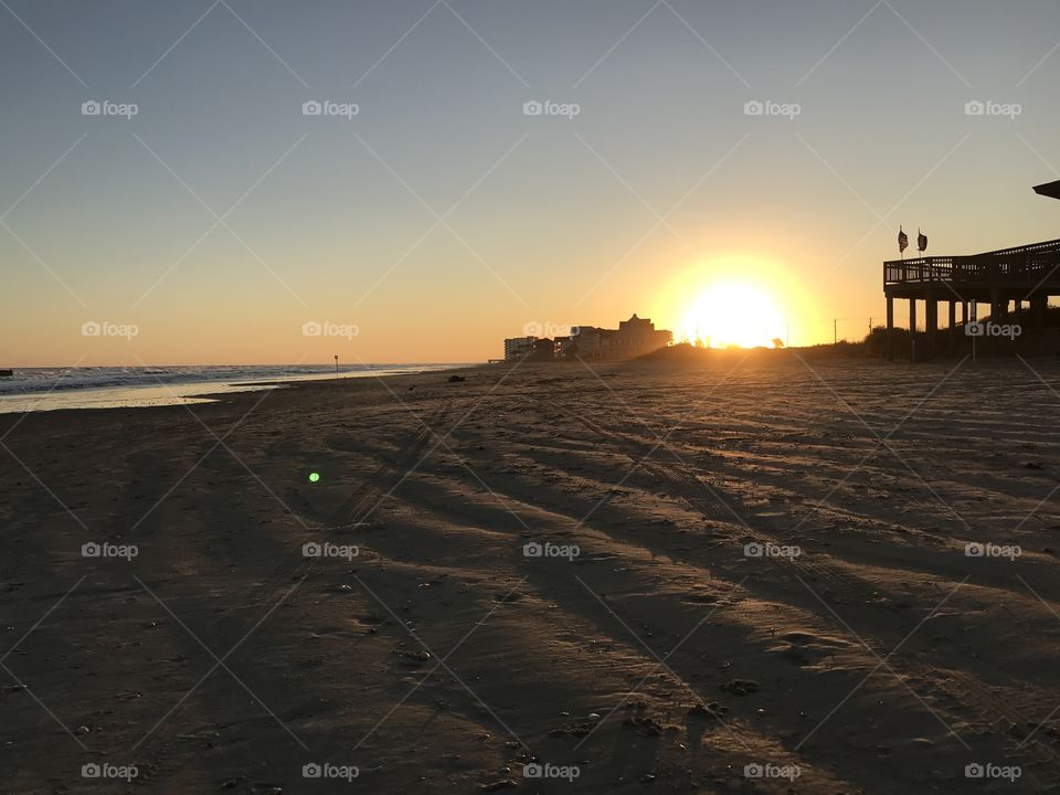 Galveston Beach Sunset