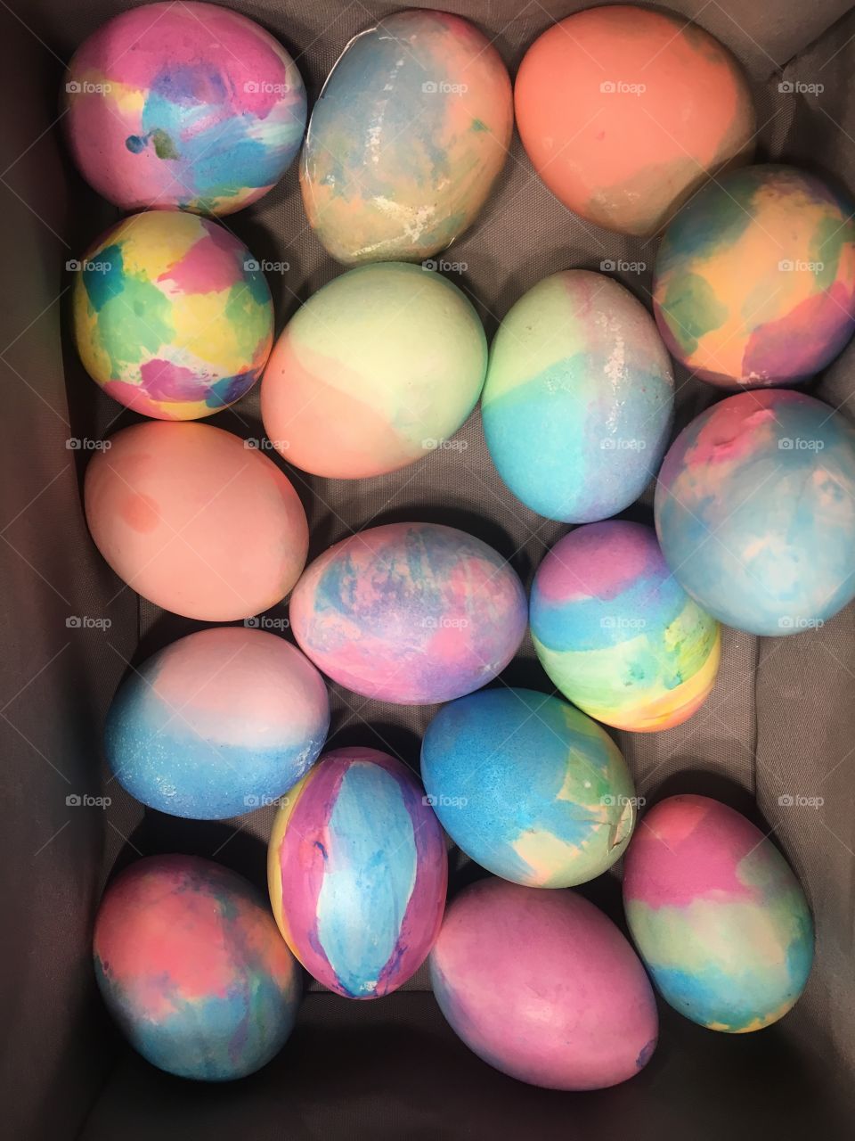 All the coloured eggs 