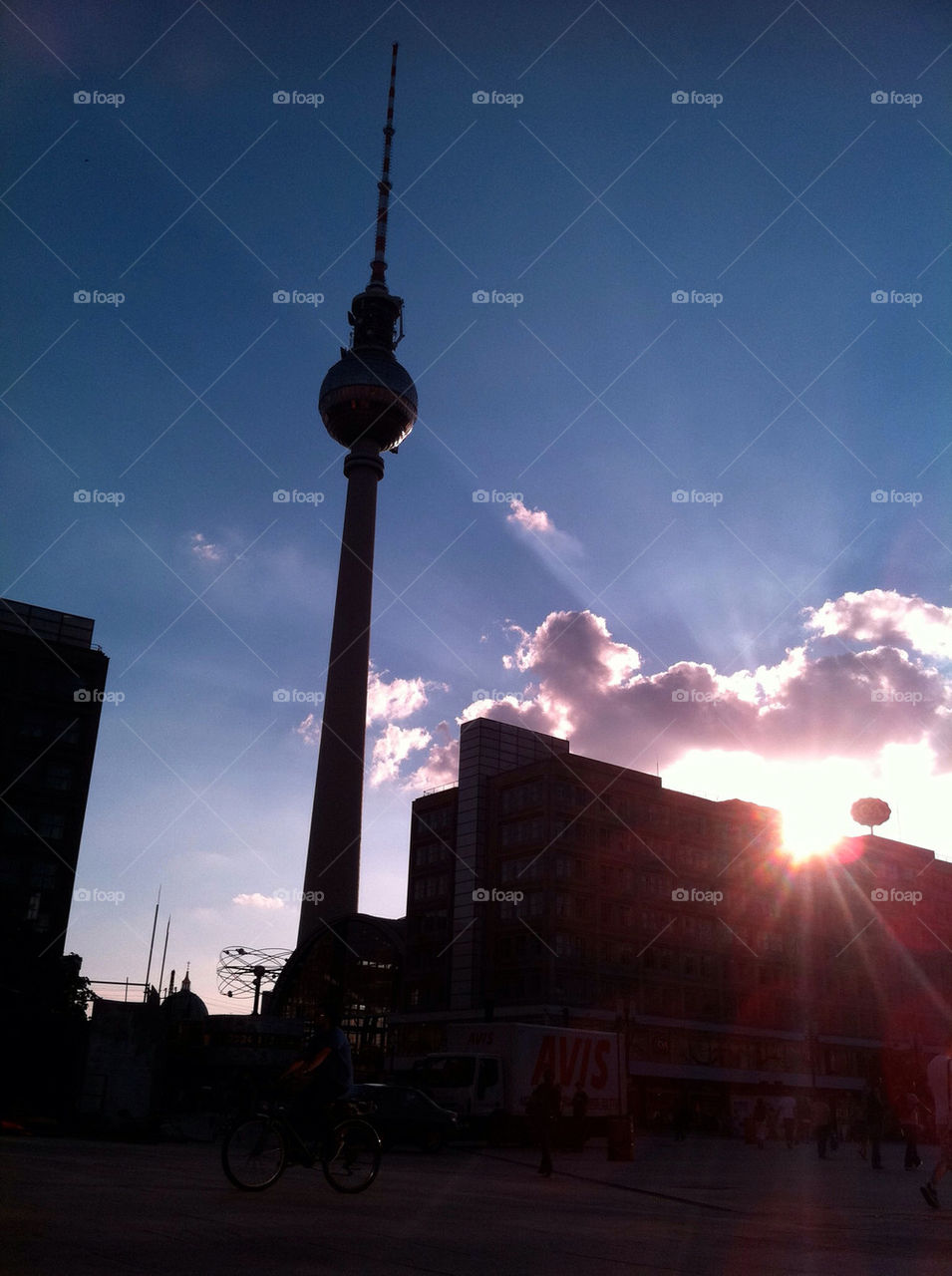 sky blue travel sun by hexoic