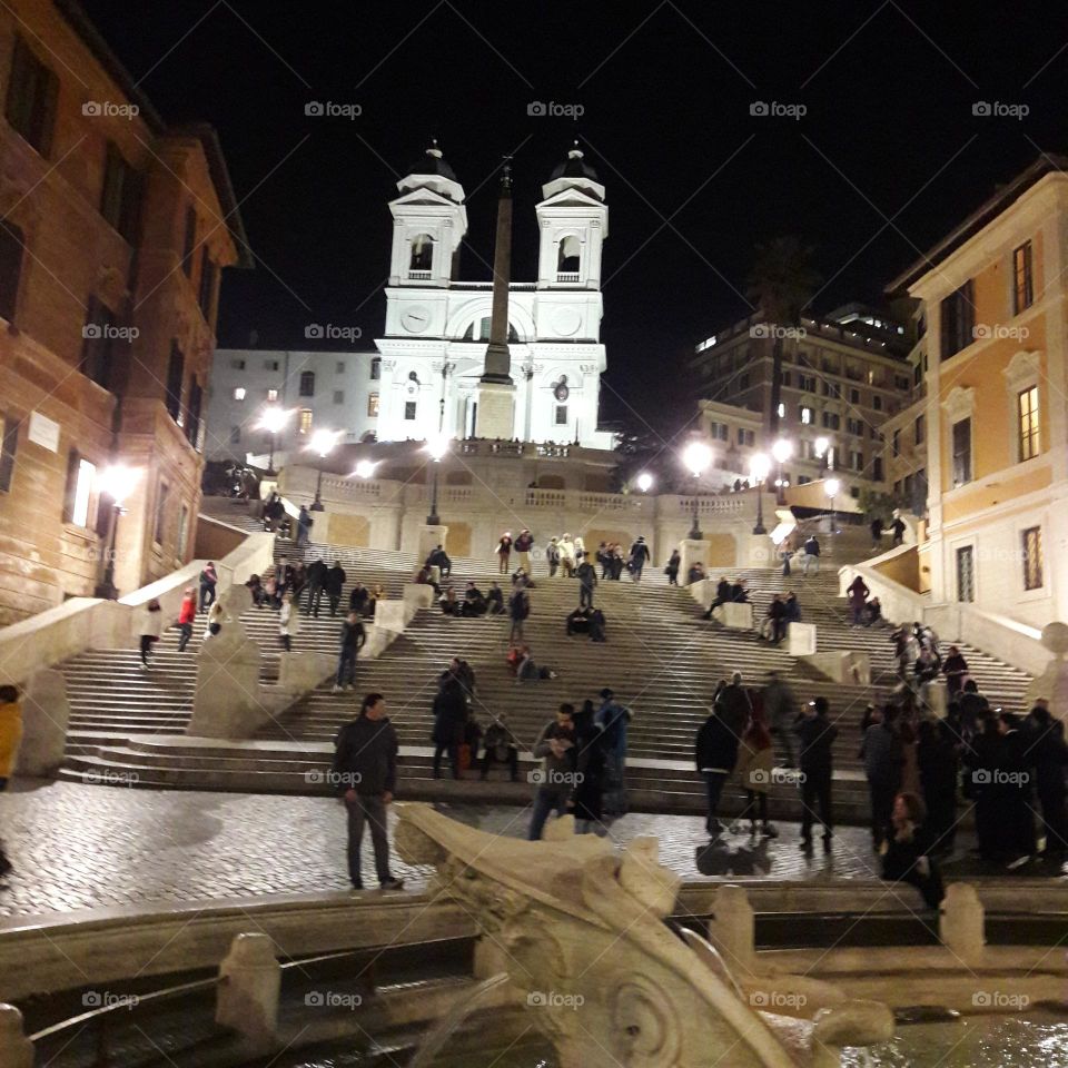 Illuminated Evening @ Spanish steps