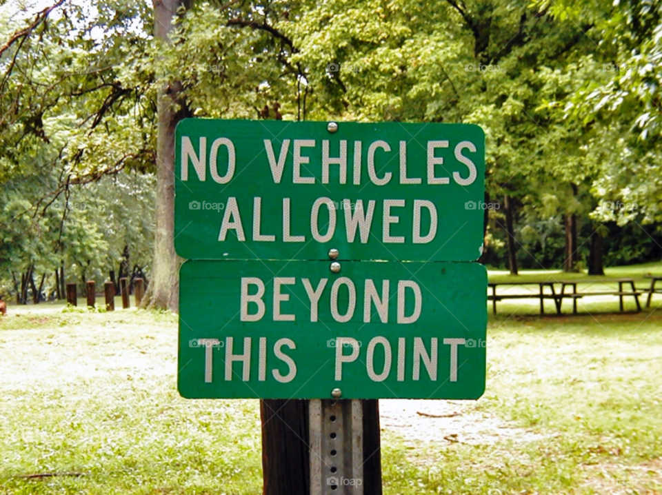 No vehicles allowed beyond 