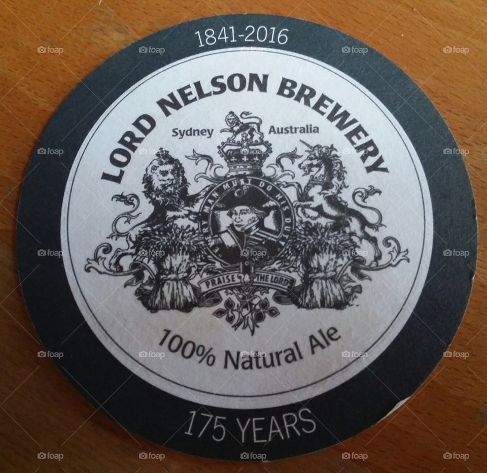 Lord Nelson hotel pub brewery oldest Sydney The Rocks Australia bar coaster beer