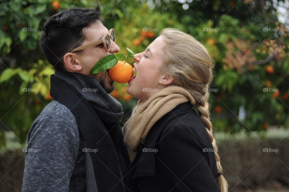 Couple having fun