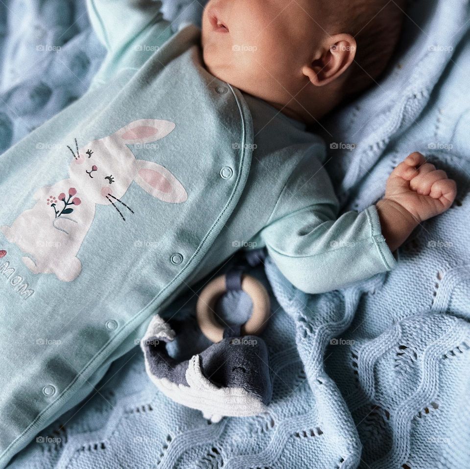 Cute baby with toy