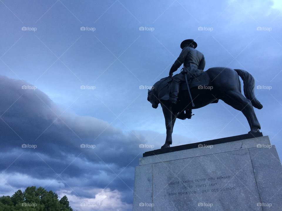 Rider on the storm... Gettysburg memorial cemetery Gettysburg, PA
