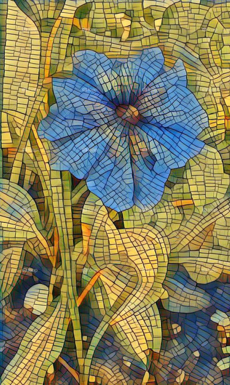 Stained glass flower